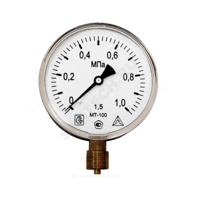 Манометр МТ-100 радиальный Дк100мм 0-2,5 МПа G1/2" Багория