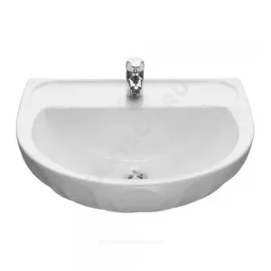 Умывальник подвесной Лотос 58 1 отверстие под смеситель по центру белый Santeri 1.3110.6.S00.10B.0