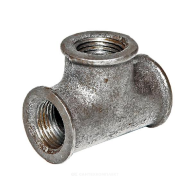 Тройник прямой чугун Ду 40 (1 1/2") ВР/ВР Китай