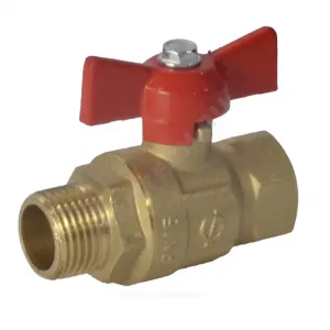 Кран шаровой латунь Крепыш 331 аналог 11б27п1 Ду 20 Ру16 ВР/НР полнопроходной бабочка ГАЛЛОП 103243