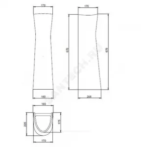 Пьедестал для умывальника Виктория/Воротынский крап на белом Santeri 1.3601.7.S01.00B.0