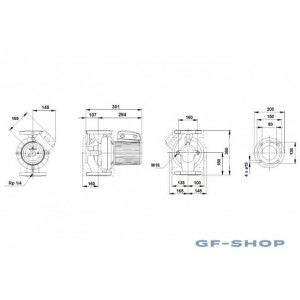Насос циркуляционный Grundfos UPS 80-60 F PN 6