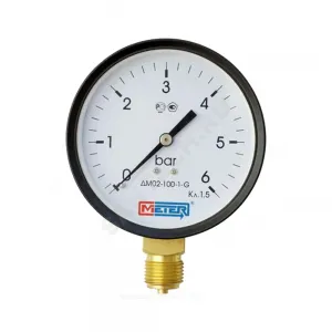 Манометр ДМ02-100 радиальный Дк100мм 0-250 кгс/см2 М20х1,5 Метер