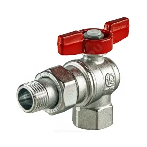 Кран шаровой латунь хром угловой R789 Ду 15 Ру16 ВР/"американка" полнопроходной бабочка Giacomini R789X003