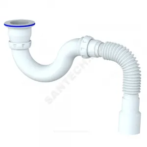 Сифон для поддона трубный 1 1/2"x50/40 с гофрой 40х40/50 выпуск с пластиковой решёткой Unicorn G32P