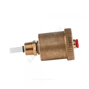 Воздухоотводчик автоматический латунь R99I Ду 10 Ру14 G3/8" НР прямой с запорным клапаном Giacomini R99IY002