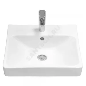 Умывальник мебельный Адриана 45 1 отверстие под смеситель по центру Santek 1.WH50.1.630 Умывальник мебельный Адриана 45 1 отверстие под смеситель по центру Santek 1.WH50.1.630