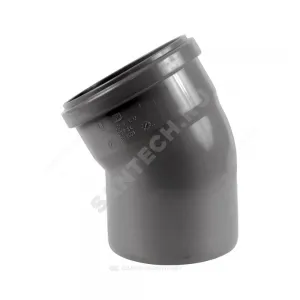 Отвод НПВХ серый Дн 110х45гр б/нап в/к Хемкор 2391029