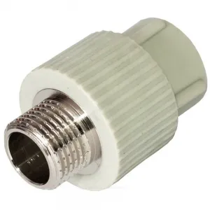 Муфта PP-R комбинированная серая Дн 20х1/2" НР RTP (РосТурПласт) 10942