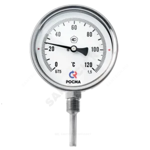 Термометр биметаллический радиальный Дк100 60С L=100мм G1/2" БТ-52.220 Росма 00000010618
