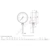 Термометр биметаллический радиальный Дк100 L=100мм G1/2" 60С БТ-52.220 Росма 00000010618