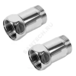 Соединитель для полотенцесушителя латунь Ду 20 3/4"x3/4" нак/гайка/НР прямой хром Терминус 4620768887581