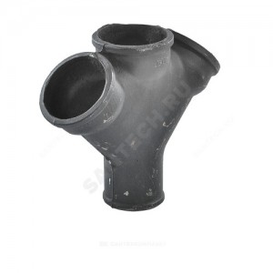 Крестовина чугун канализационная Ду 100х100х100х45гр б/н 1-плоскостная ГОСТ 6942-98 косая Крестовина чугун канализационная Ду 100х100х100х45гр б/н 1-плоскостная ГОСТ 6942-98 косая