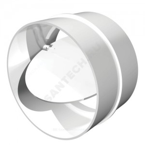 Соединитель круглый D125 с обратным клапаном пластик Эра 12,5СКПО