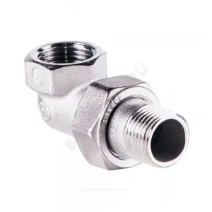 Соединитель латунь хром американка Ду 20 (3/4") угловой ВР/НР R19 Giacomini R19X004