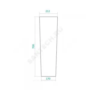 Пьедестал для умывальника Аллегро белый Santek 1.WH30.1.956