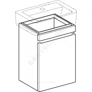 Тумба под умывальник 50 Renova Plan белый глянец Geberit 869050000