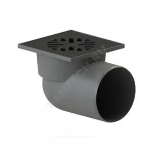 Трап нерегулируемый с механическим "сухим" затвором Дн 110 с чугунной решёткой 150х150мм вертикальный выпуск Татполимер ТП-105.110-150HPMs