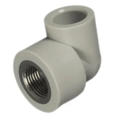 Угольник PP-R комбинированный серый ВР Дн 20х1/2" RTP (РосТурПласт) 11038