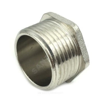 Заглушка латунь никель Ду 50 (2") НР