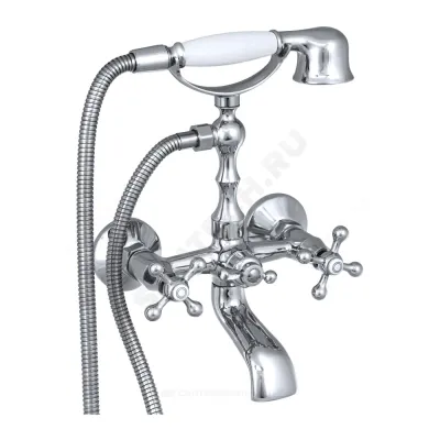 Смеситель для ванны с душем серия Коттедж А-серия двуручный Славен СЛ-ДВ-А30