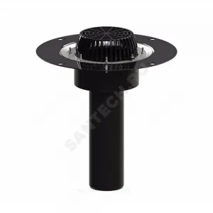 Воронка кровельная с вертикальным выпуском PP Дн 110 с листвоуловителем, прижимным фланцем из нержавеющей стали Татполимер ТП-01.У.100/4