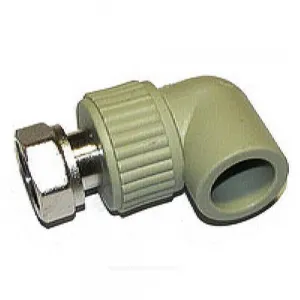 Угольник PP-R комбинированный серый Дн 20х1/2" с накидной гайкой для PP-R RTP (РосТурПласт) 15829