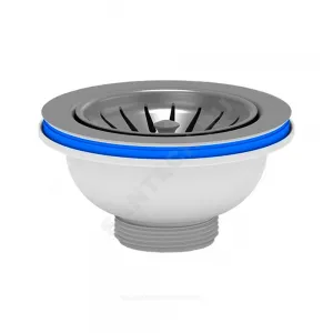 Выпуск для кухонной мойки 3 1/2" с нержавеющей решёткой D=115мм АНИ Пласт M250