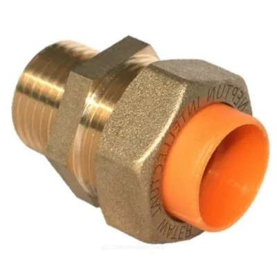 Муфта латунь Ду 15х1/2" обжим/НР для газоснабжения STAHLMANN SSMG1501/2BGZ