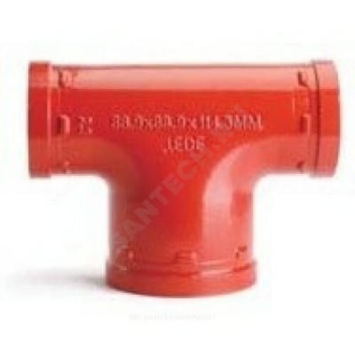 Тройник равносторонний под муфту грувлок XGQT03 Ду32 (Дн42) LEDE