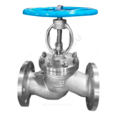 Клапан запорный нерж 15нж22нж Ду 65 Ру40 фл Китай