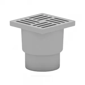 Трап нерегулируемый с гидрозатвором Дн 110 с пластиковой решёткой 150х150мм вертикальный выпуск АНИ Пласт TA1210