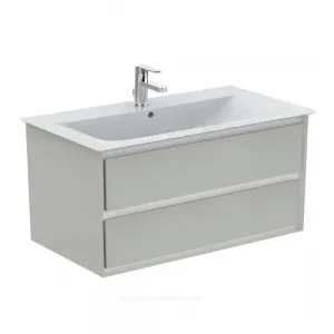 Тумба под умывальник Connect Air Vanity 104 CONNECT AIR светло-серый глянцевый/белый матовый Ideal Standard E0821EQ Тумба под умывальник Connect Air Vanity 104 CONNECT AIR светло-серый глянцевый/белый матовый Ideal Standard E0821EQ