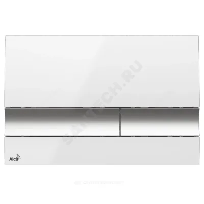 Кнопка для инсталляции белый/хром глянец Alca Plast M1720-1