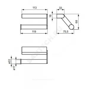 Держатель для туалетной бумаги CONNECT хром Ideal Standard N1381AA