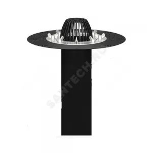 Воронка кровельная с вертикальным выпуском PP Дн 110 с листвоуловителем, прижимным фланцем из нержавеющей стали Татполимер ТП-01.100/6