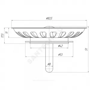 Решетка для сифона 3 1/2" Эконом АНИ Пласт M305 536772