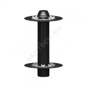 Воронка кровельная с вертикальным выпуском двухуровневая PP Дн 110 c трапом с приж фл с дренаж кол с эл/под Татполимер ТП-10.100-Э