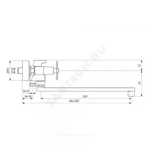 Смеситель для ванны с душем двуручный ART Vidima BA330AA