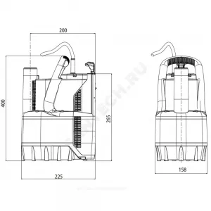 Насос дренажный VERTY NOVA 200 M 1х230В/50 Гц cо встроенным поплавком DAB 60168793H