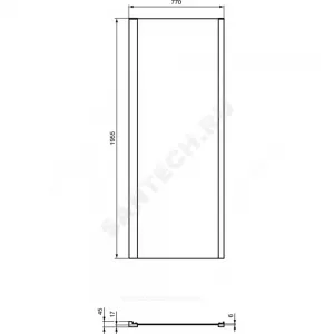 Стенка душевая CONNECT 2 боковая 800х1950мм Ideal Standard K9299V3