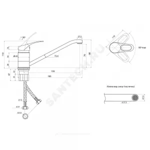 Смеситель для кухонной мойки одноручный Дача Б-серия Славен СЛ-ОД-Б20