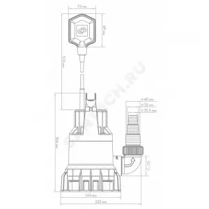 Насос фекальный Фекальник 115/5 1х220В/50 Гц Джилекс 5307