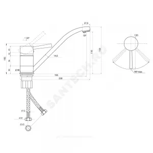 Смеситель для кухонной мойки одноручный Город Д-серия Славен СЛ-ОД-Д21