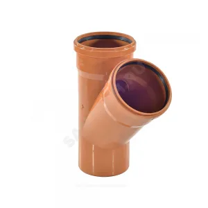 Тройник PP-B коричневый Дн 110х110х45гр б/нап в/к VALFEX 32110110 Тройник PP-B коричневый Дн 110х110х45гр б/нап в/к VALFEX 32110110