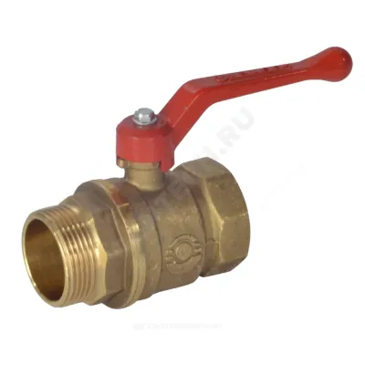 Кран шаровой латунь 11Б27фт1М Ду 40 Ру25 ВР/НР полнопроходной рычаг VALFEX VF.215.LR1.112