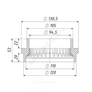 Кольцо дренажное Дн 120 Татполимер ТП-74.100