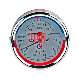 Термоманометр ТМТБ-31T.3 осевой Дк80 1,6МПа L=100мм G1/2" 150С Росма 00000002306