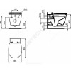 Комплект 4 в 1 CONNECT Rimless унитаз подвесной + инсталляция + кнопка смыва + сиденье дюропласт микролифт Ideal Standard PR211601.