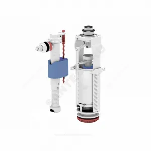 Арматура для бачка сливная/наливная 1/2" боковое подключение кнопка хром 1/реж универсал АНИ Пласт WC8010C